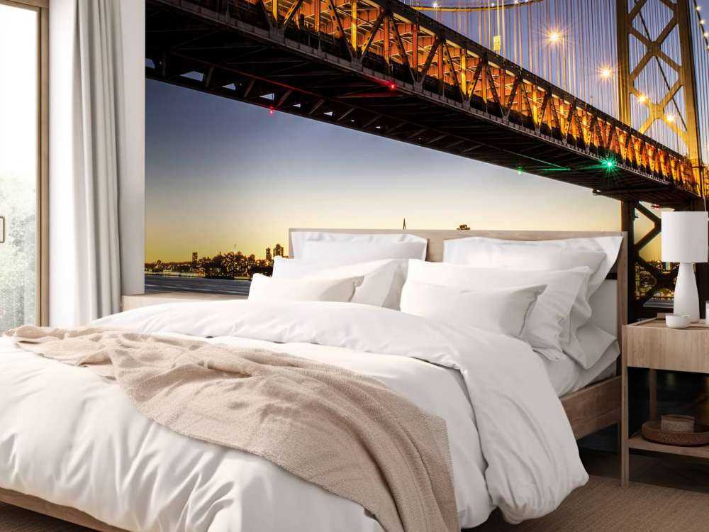 Bay Bridge with light