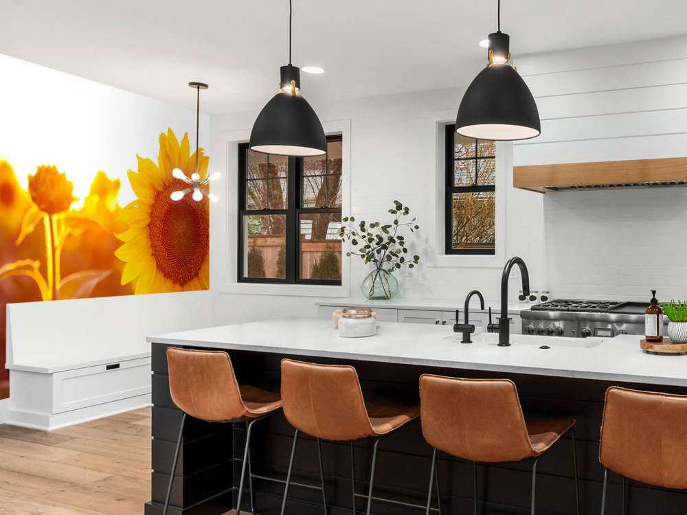 Warm sunflower field