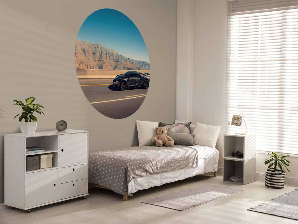 Hypercar against mountainous landscape