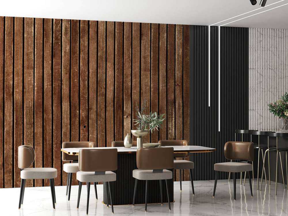 Dark vertical wooden planks