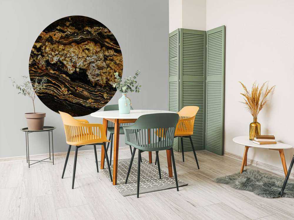 Black gold marble