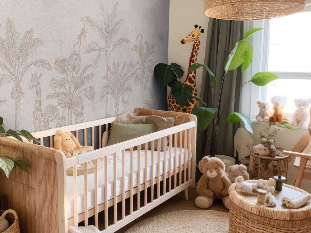 Tropical animal jungle taupe