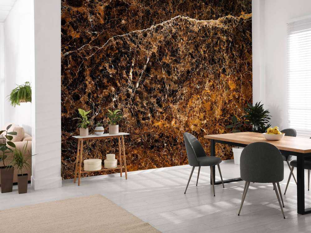 Copper-coloured marble