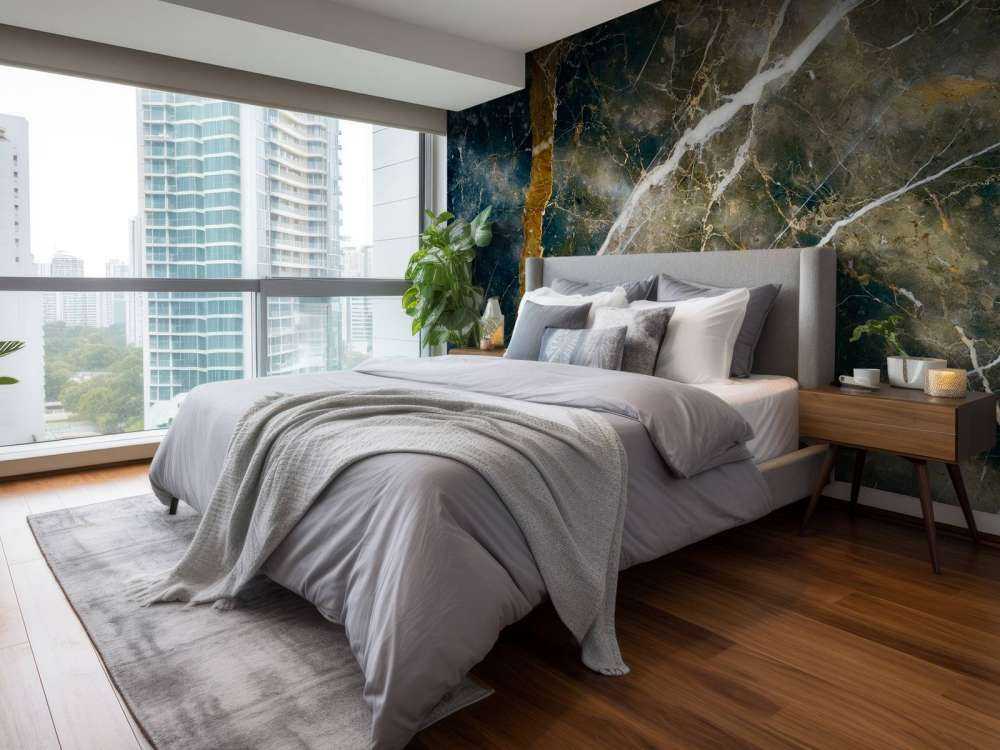 Marble with clouds structure