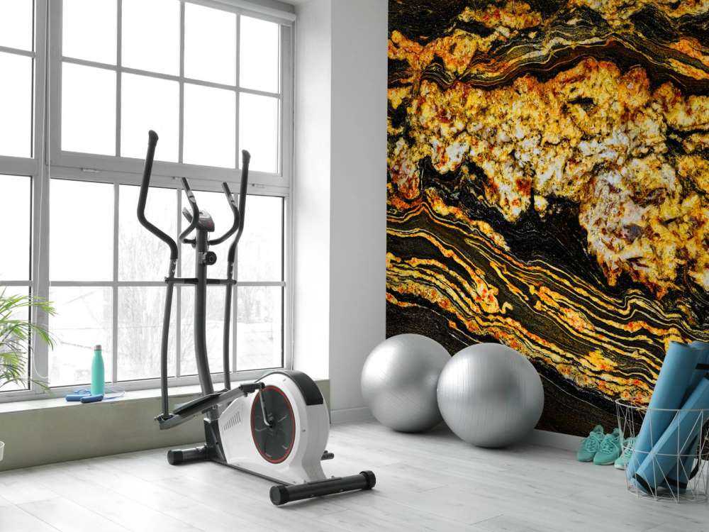 Black gold coloured marble