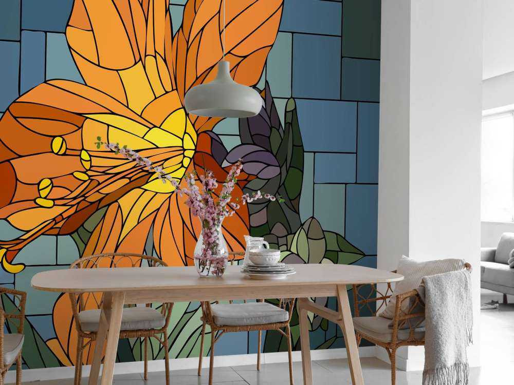 Colourful orange flower