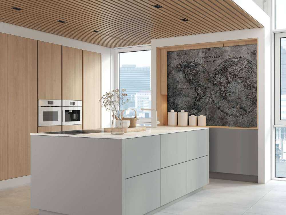 World map with grey shades