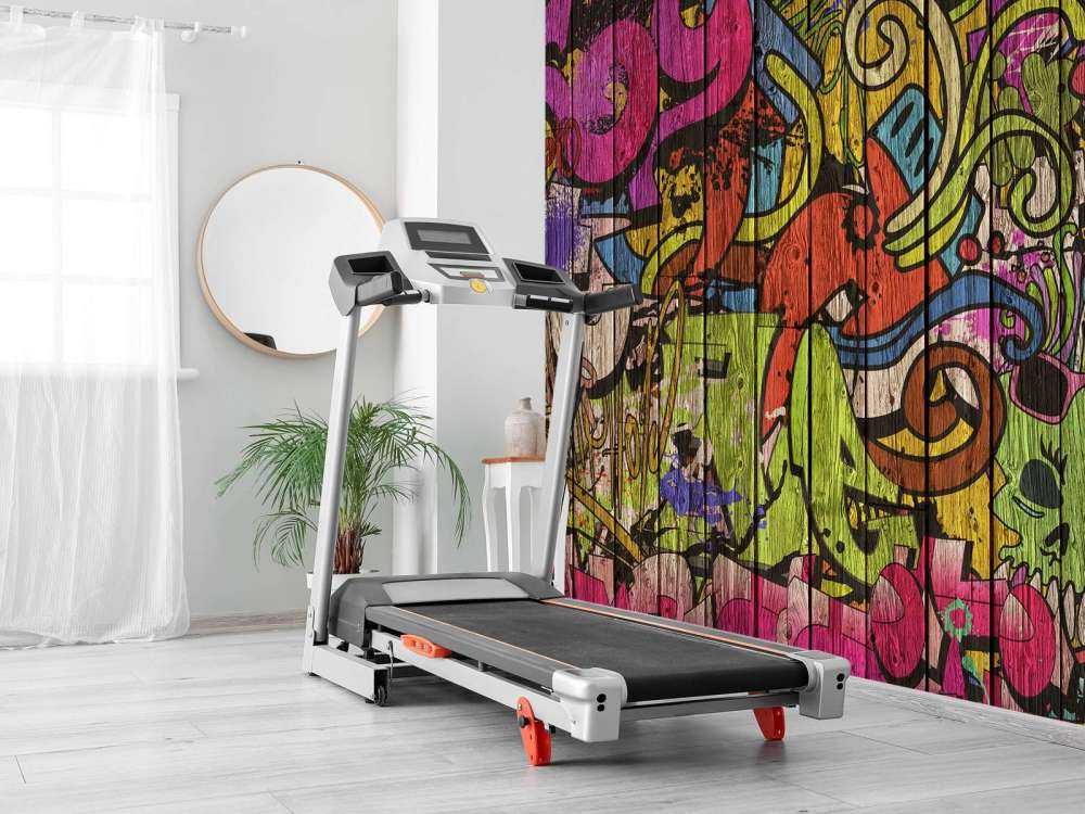 Street graffiti on old wood