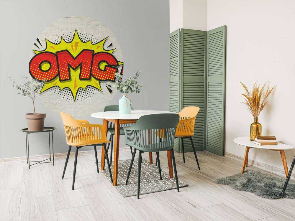 Coloured graffiti on wall