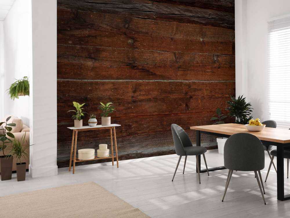 Various boards of dark wood