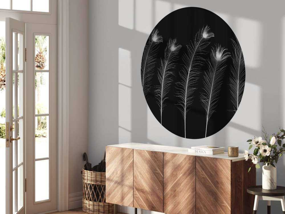 White peacock feathers