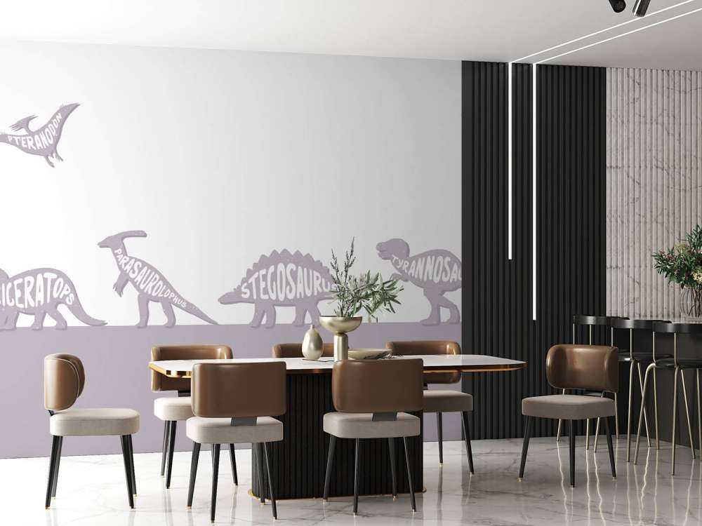 Dinos with text in pink