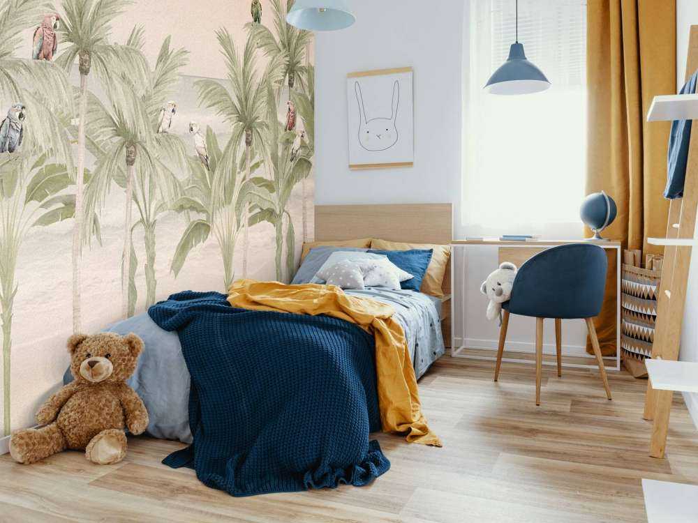 Parrots on the beach