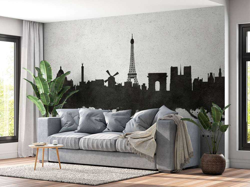 Watercolor skyline, Paris