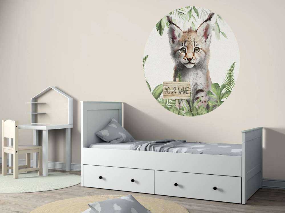 Baby lynx in the jungle