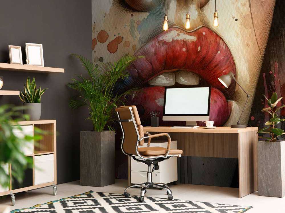 Watercolor Woman Lips #1