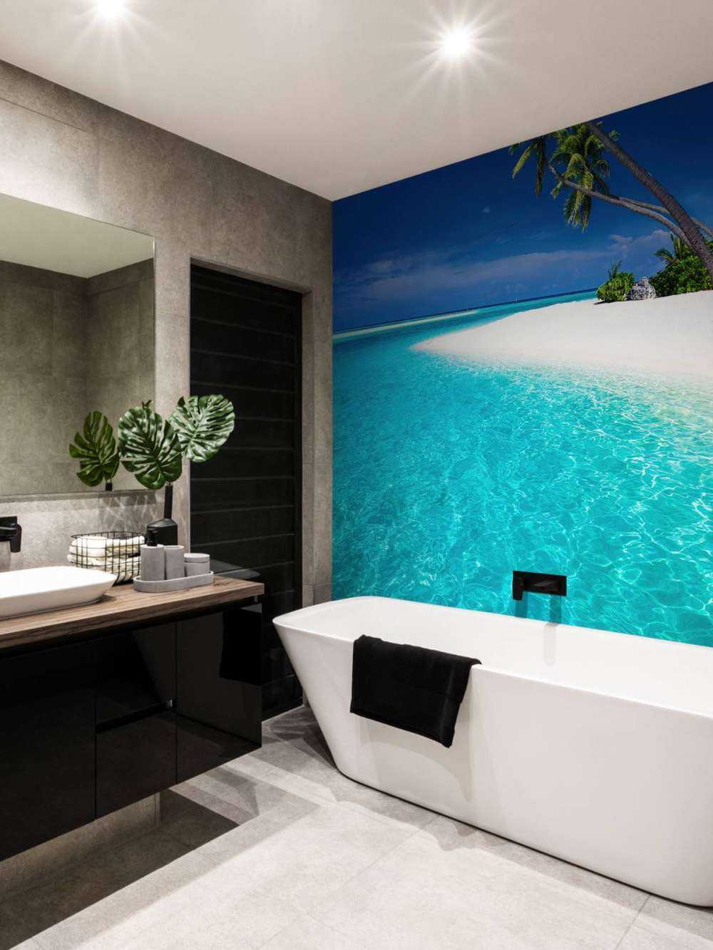 Palm trees in the lagoon