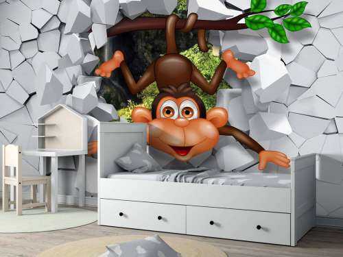 Monkey in a wall
