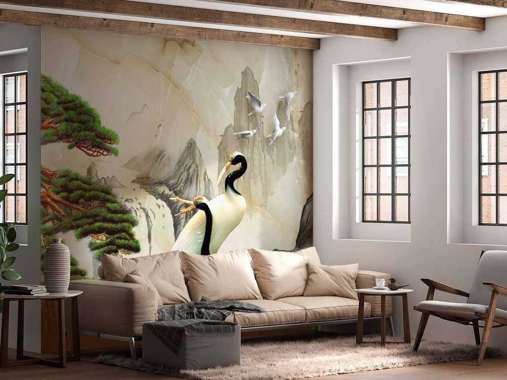 Cranes in a fantasy world