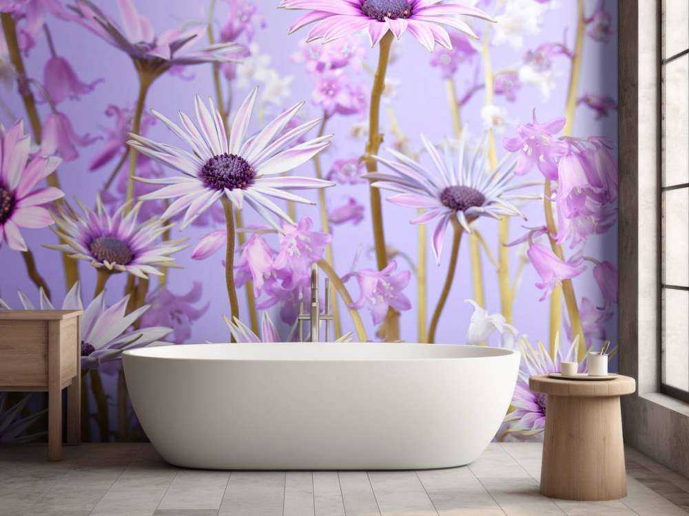 Colourful purple flowers