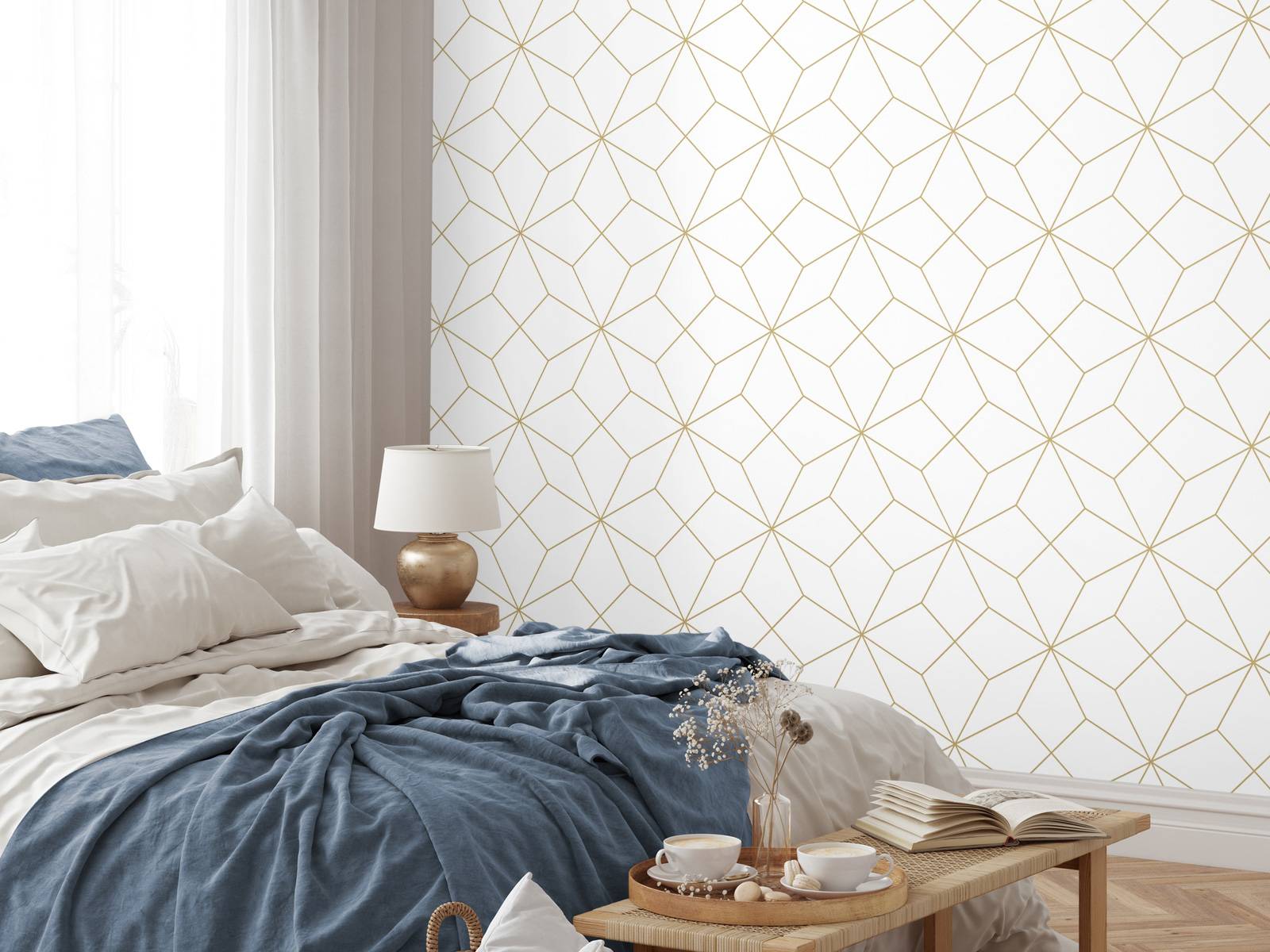 Abstract golden lines