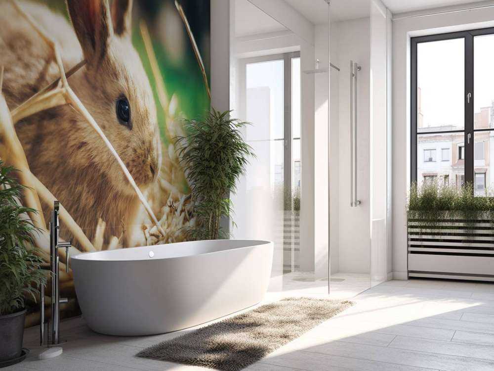 Rabbit in straw