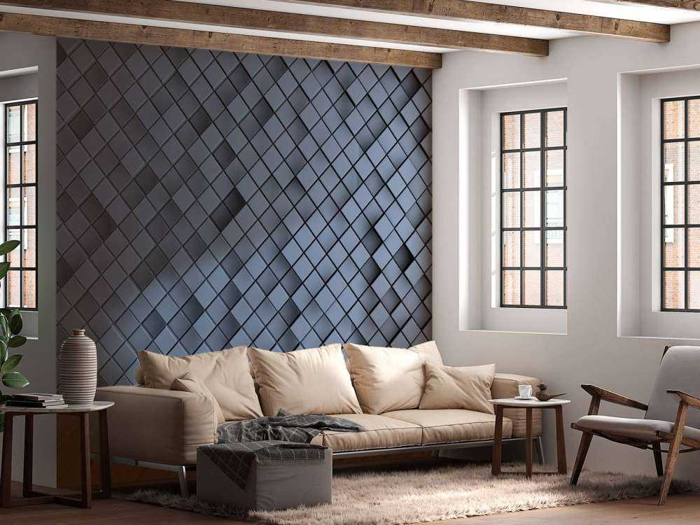 Blue 3D tiles