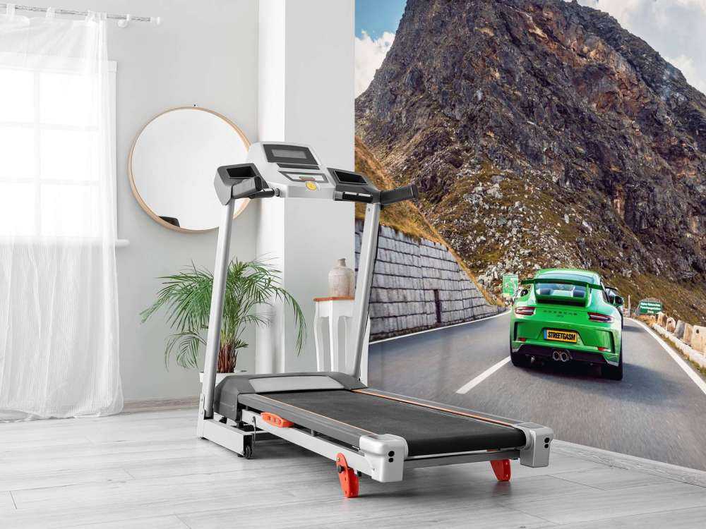 Mountain pass with sports car