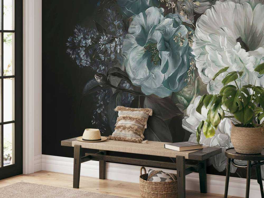 Bouquet with lilac blue