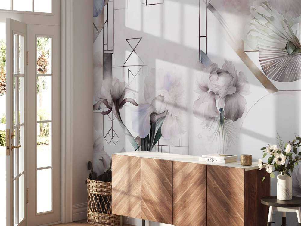 Watercolor Geometry Beige