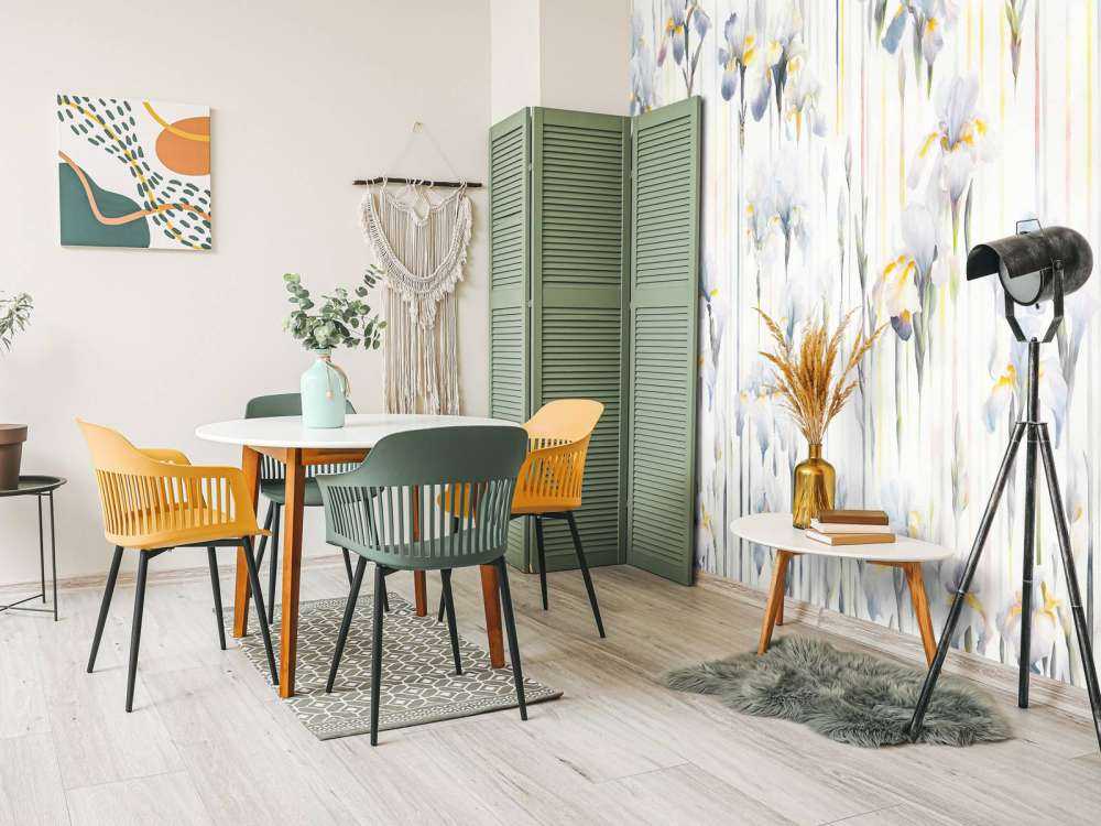 Irises and Stripes Seamless Blue