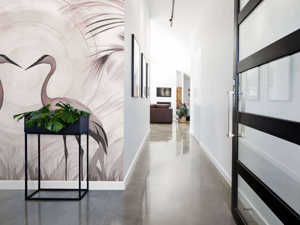 Cranes at Sunset Pink