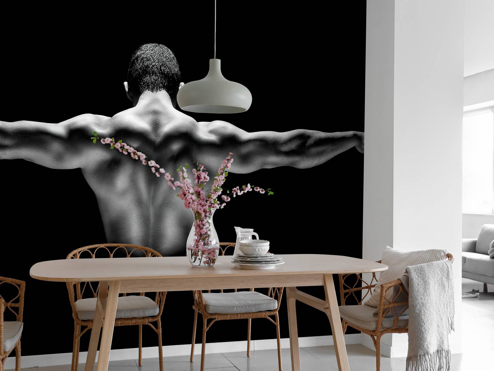 Man with outstretched arms