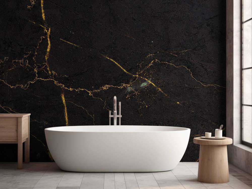 Marble with gold