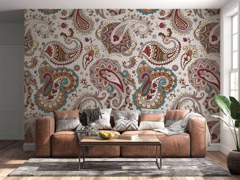 Colored flowers background