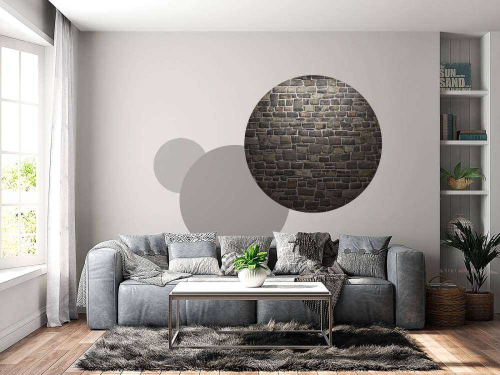 Donkere stenen muur