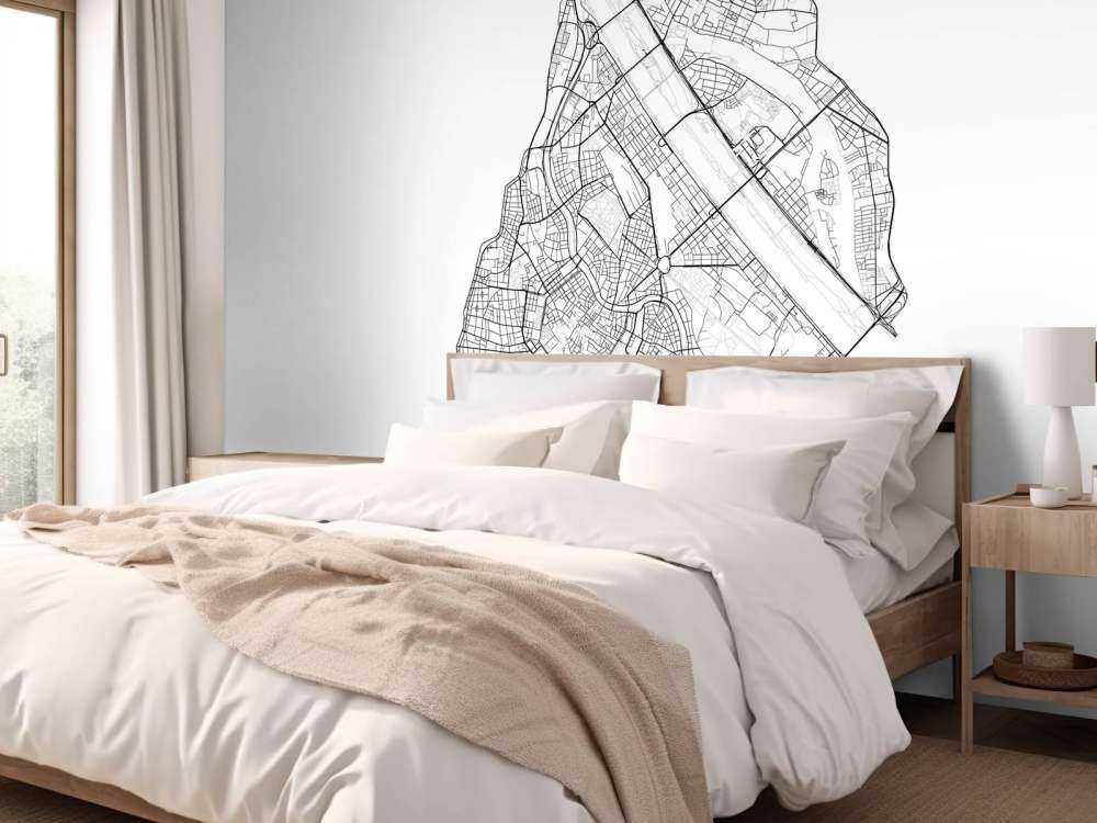 Plattegrond van Wenen centrum, wit