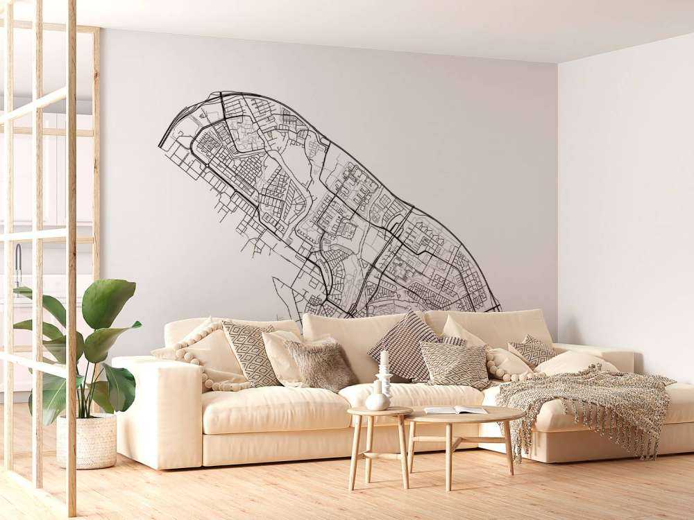 Plattegrond Amsterdam noord, wit