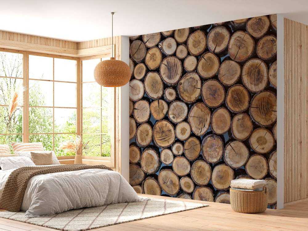 Stacked logs