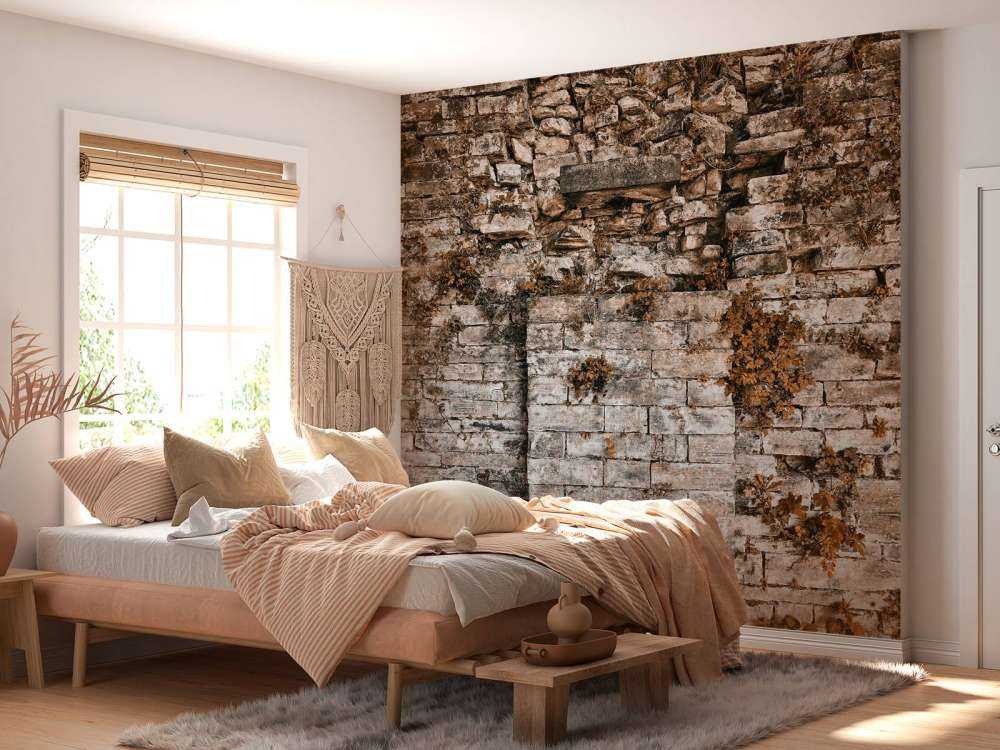 Vegetated wall in autumn