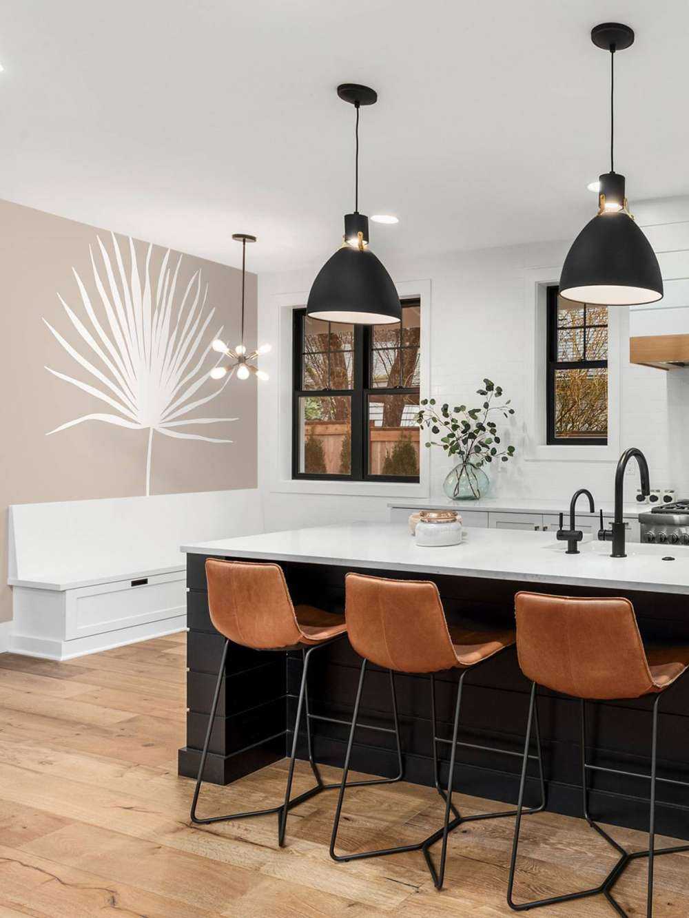 Plant op beige achtergrond