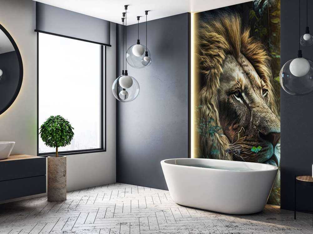 King lion in the jungle