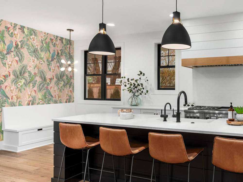 Tropical Jungle birds & parrots - terracotta