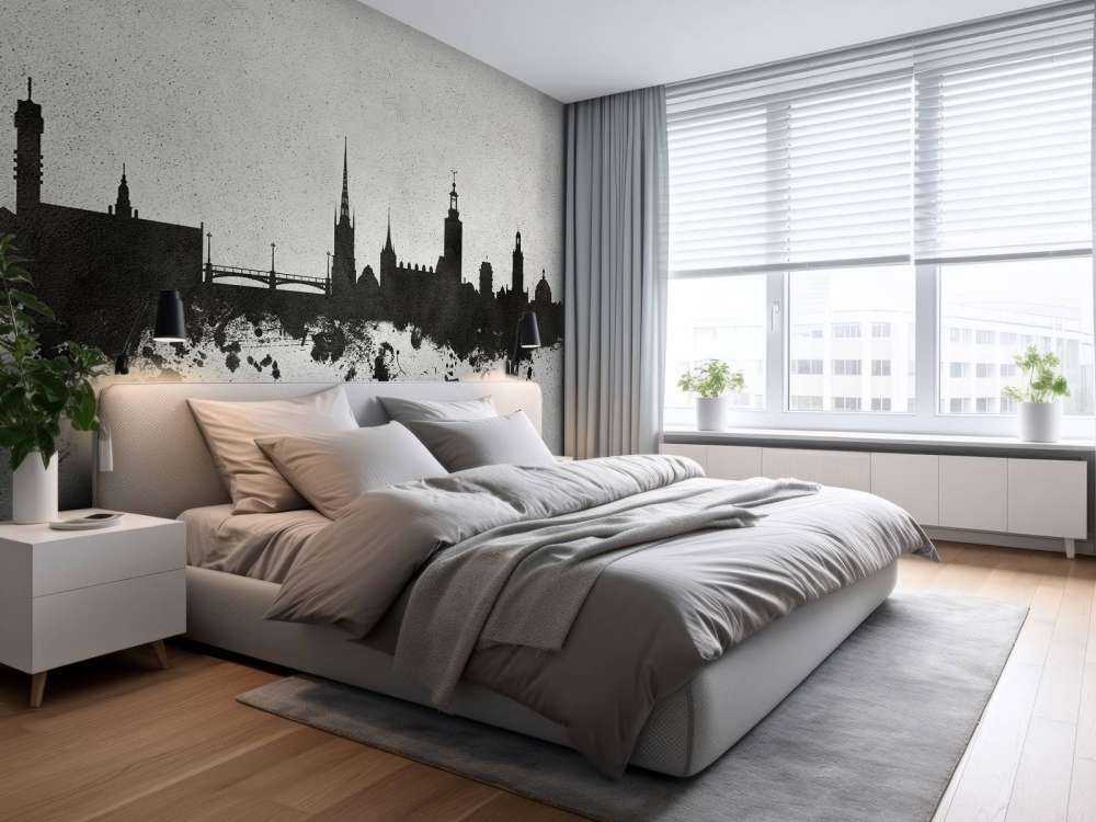 Watercolor skyline, Stockholm