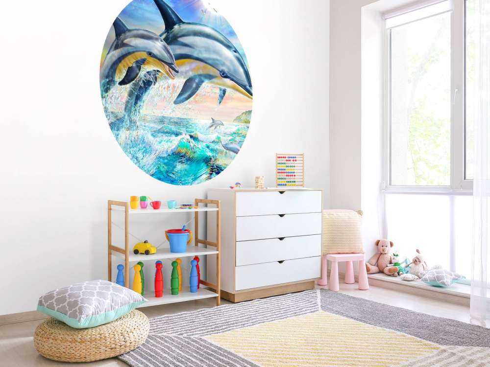 Frazer's Dolphin Mother And Baby