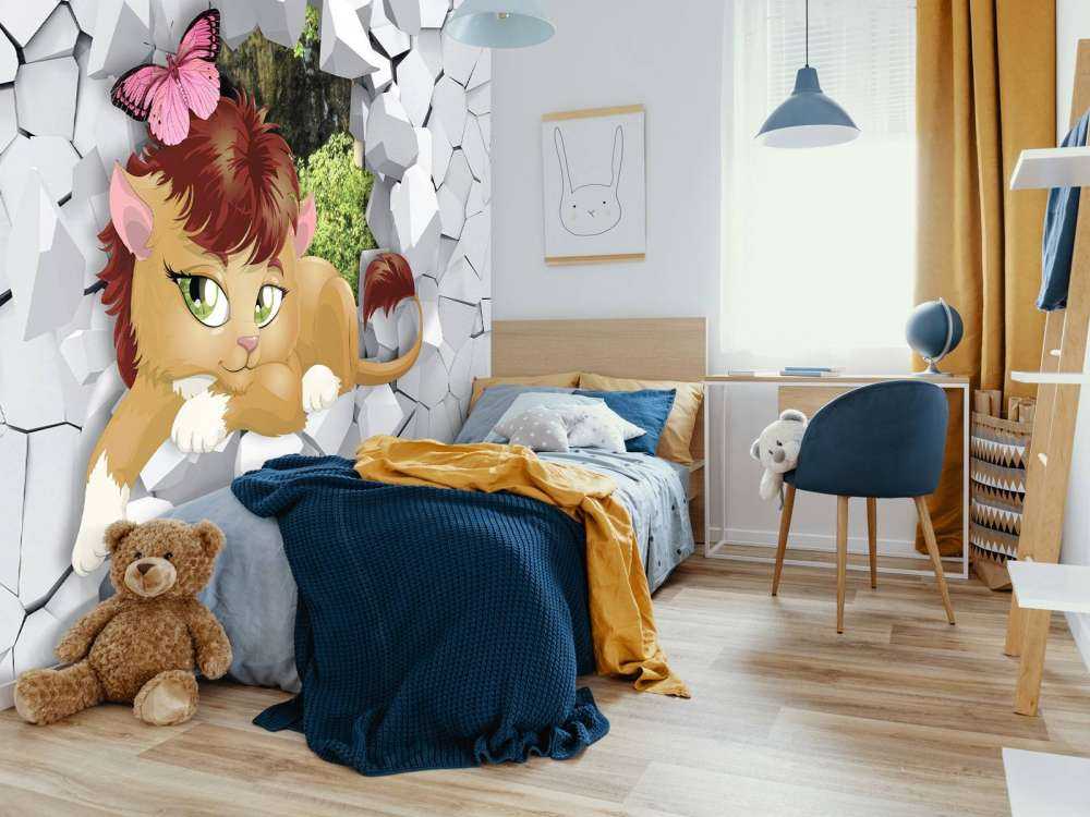 Lion in a wall