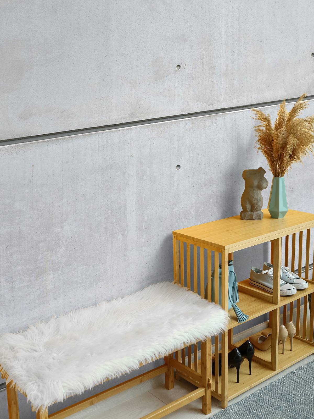 Horizontal concrete wall