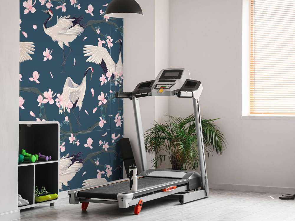 Cranes with magnolias