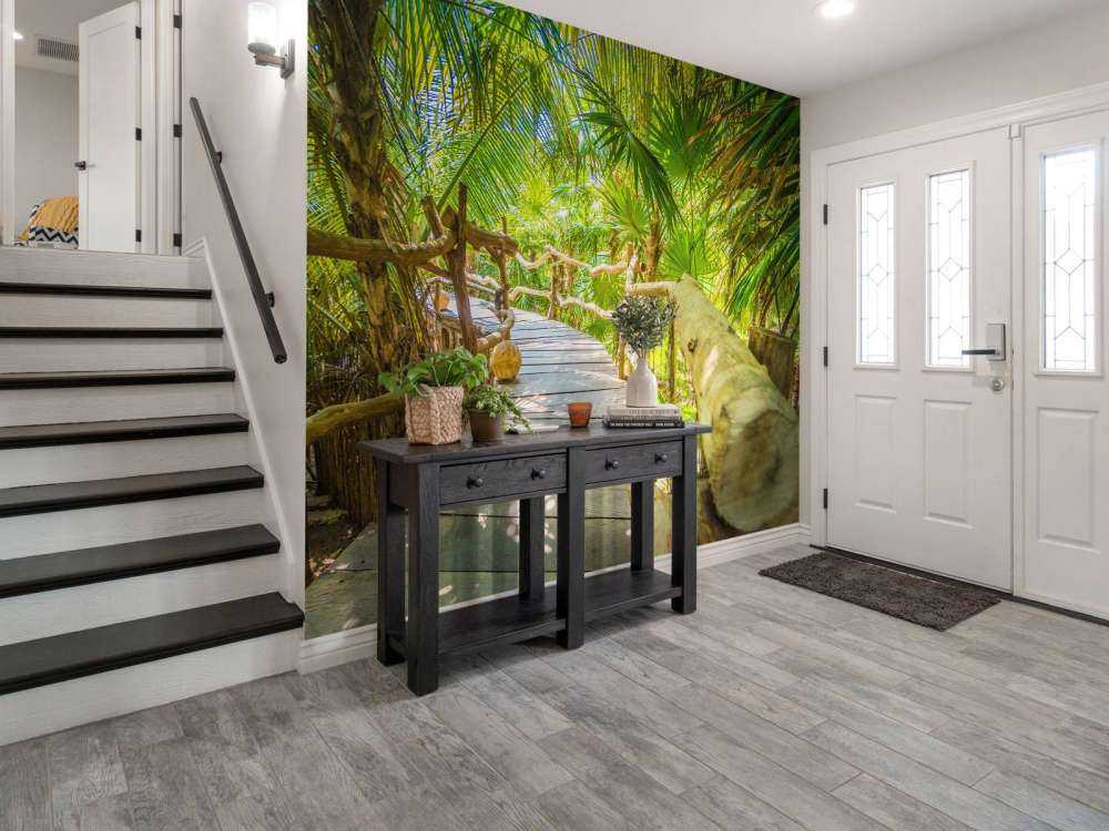 Tropical jungle bridge