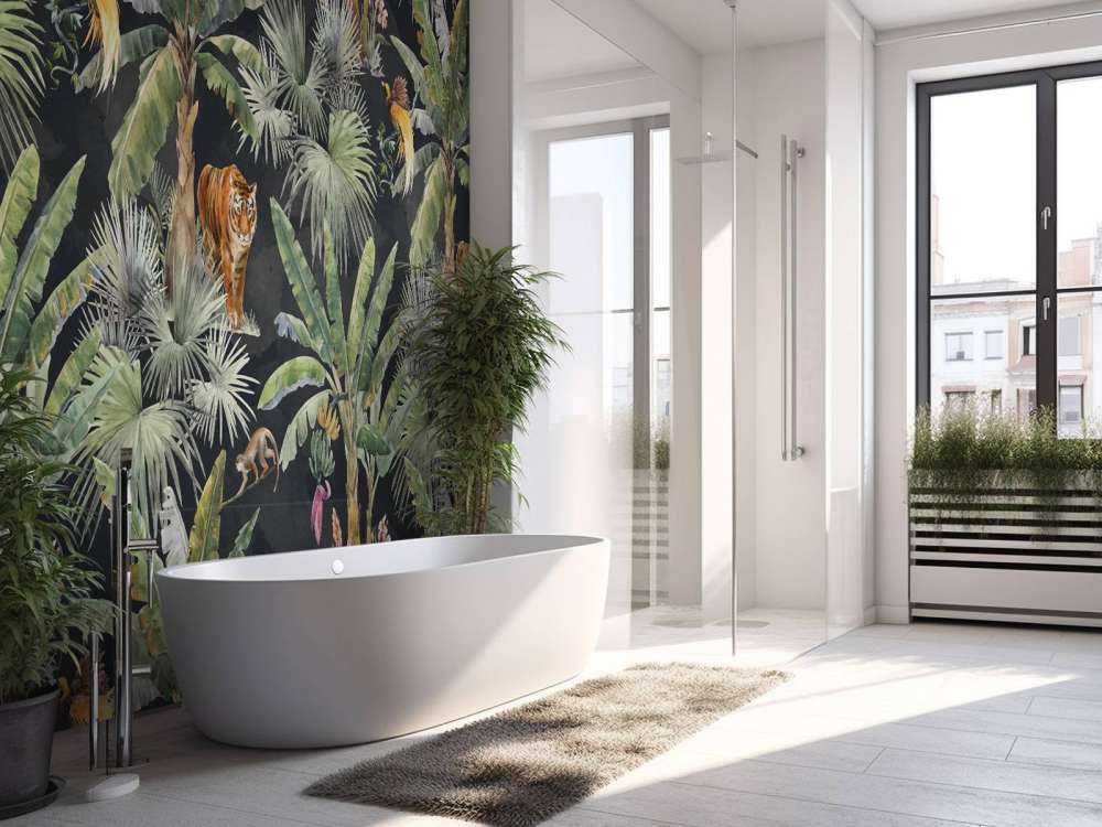 Palms and jungle animals